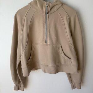 Lululemon Scuba Tan Half-Zip Hoodie